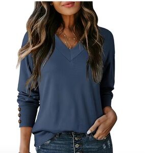 Dokotoo Woman’s Navy Blue Long Sleeve